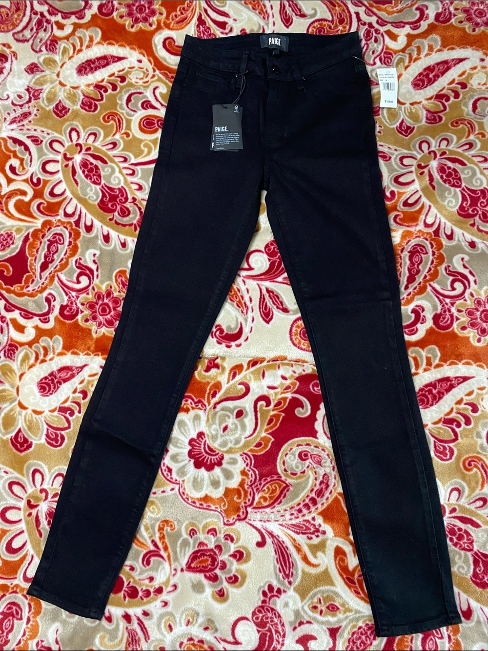PAIGE Black Skinny High-Rise Jeans - Women's